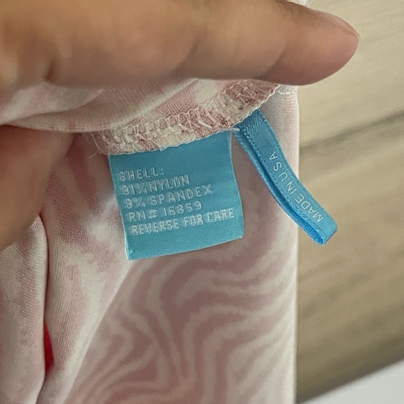 J. McLaughlin | Red Printed Ruched Sleeveless Dress Catalina Cloth Summer Resort - Picture 4 of 5